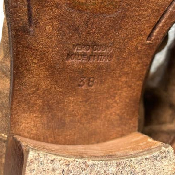 SUNDANCE SLOUCHY VINTAGE STYLE ANKLE BOOTS BOHO GOLD BRONZE WOMEN SIZE 7.5-8 - Picture 9 of 10